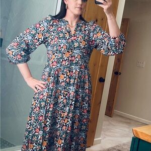 Universal Thread Multicolor Floral Long Sleeve Dress